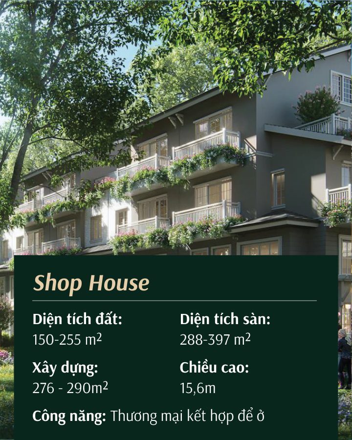 Phối cảnh sản phẩm Shop House tại khu đô thị Eco Retreat được phát triển bởi Nhà sáng lập Ecopark