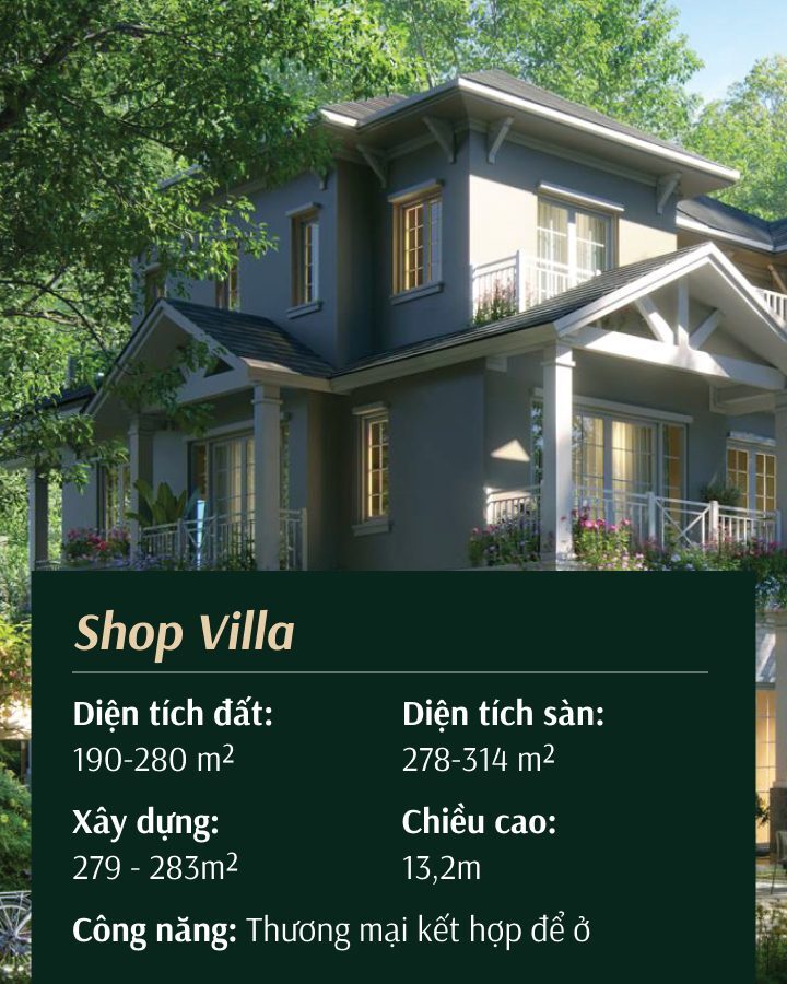 Phối cảnh sản phẩm Shop Villa tại khu đô thị Eco Retreat được phát triển bởi Nhà sáng lập Ecopark