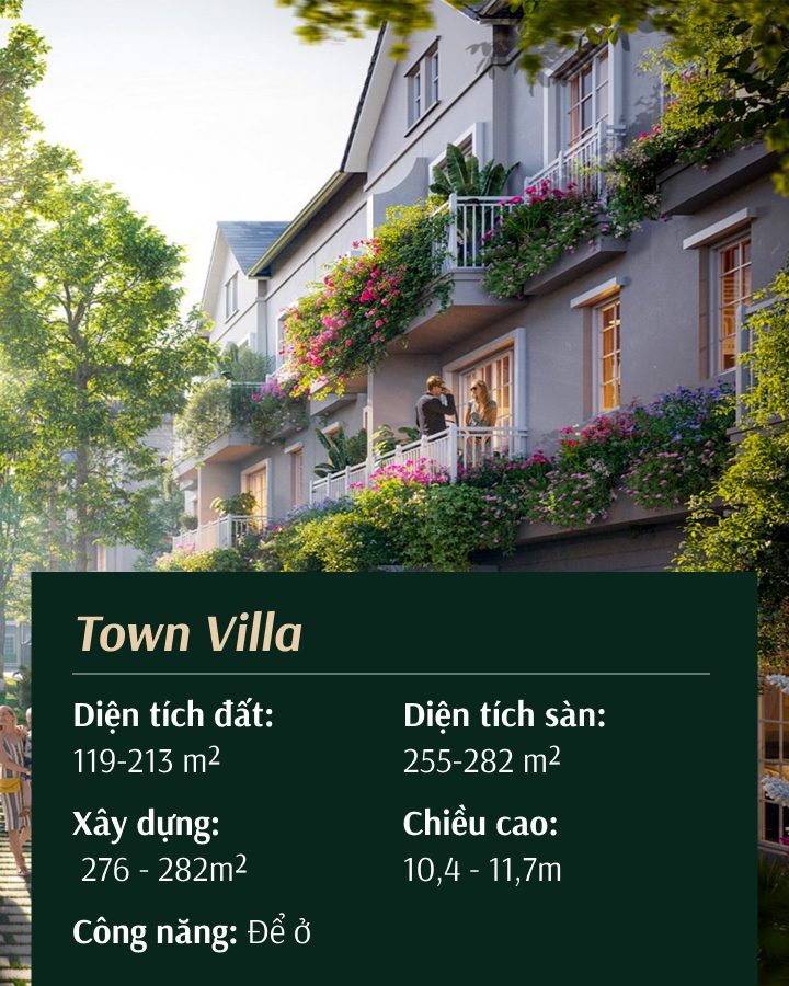 Phối cảnh sản phẩm Town Villa tại khu đô thị Eco Retreat được phát triển bởi Nhà sáng lập Ecopark