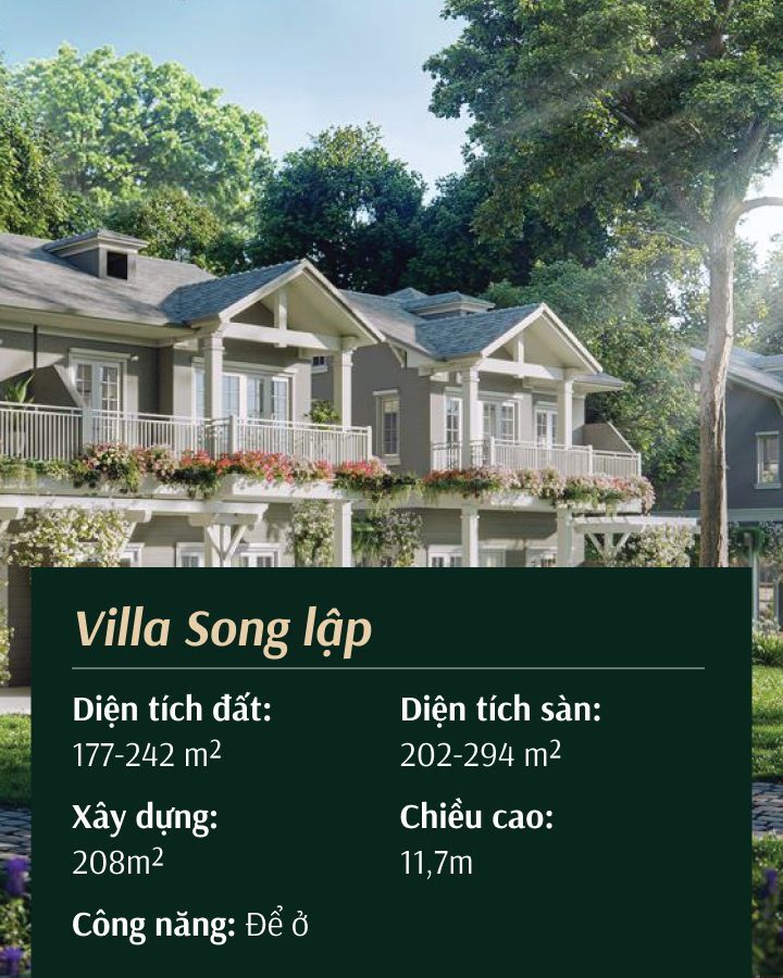 Phối cảnh sản phẩm Villa Song Lập tại khu đô thị Eco Retreat được phát triển bởi Nhà sáng lập Ecopark