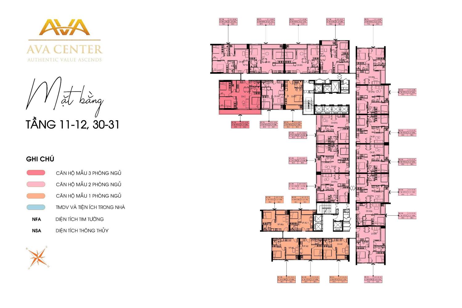 Ava Center Mặt bằng & thiết kế Ava Center