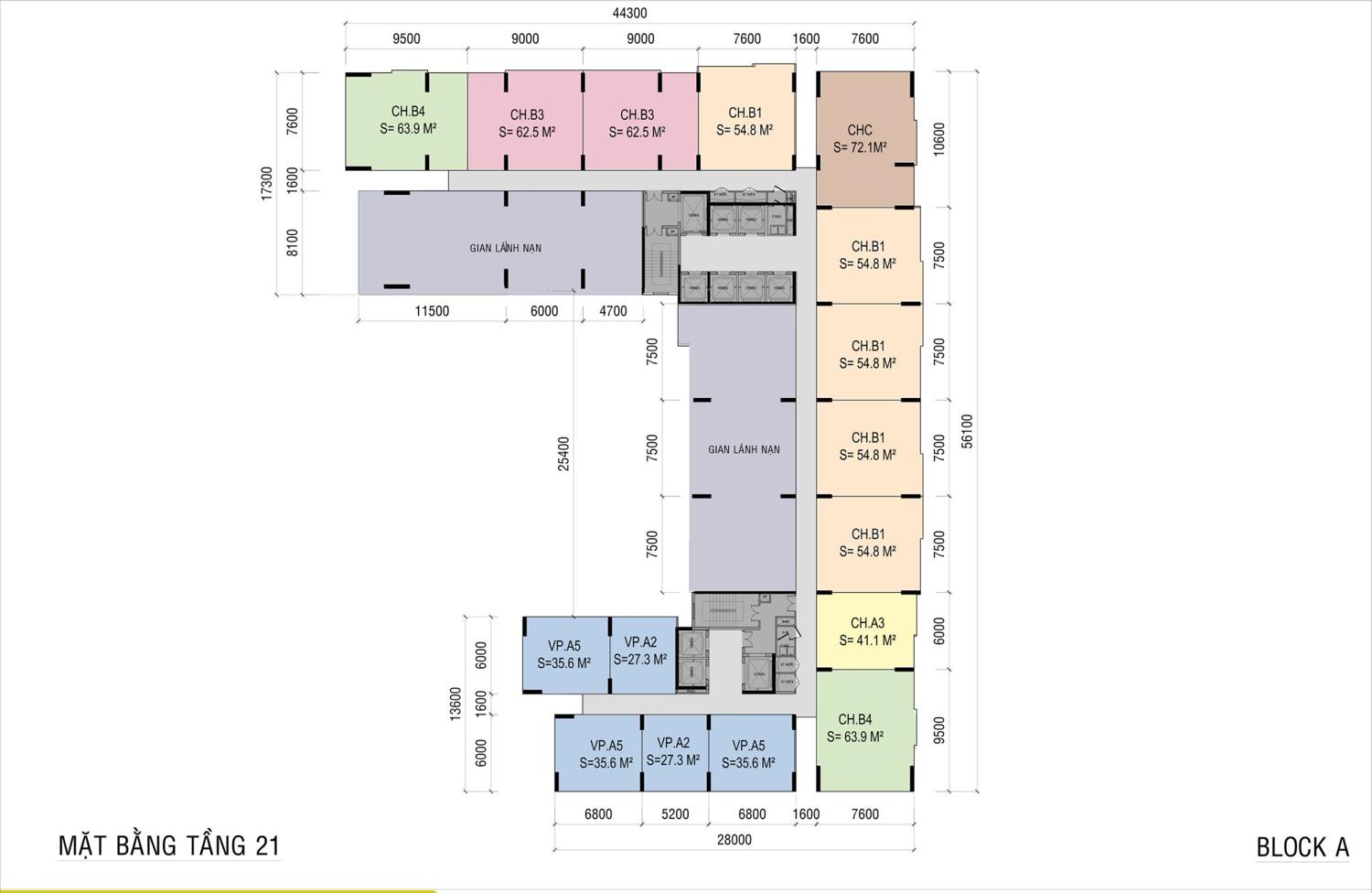 Ava Center Mặt bằng & thiết kế Ava Center