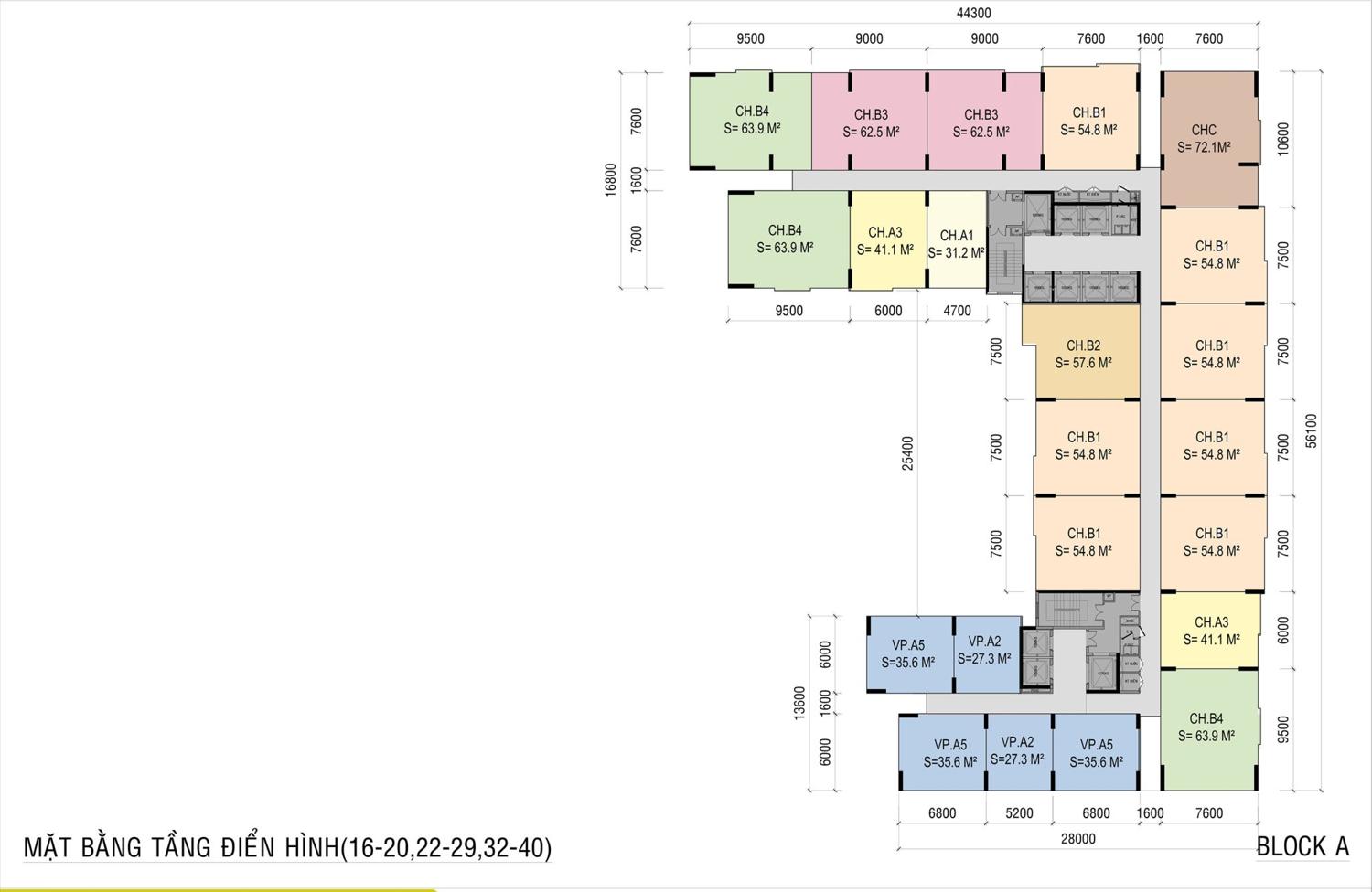 Ava Center Mặt bằng & thiết kế Ava Center
