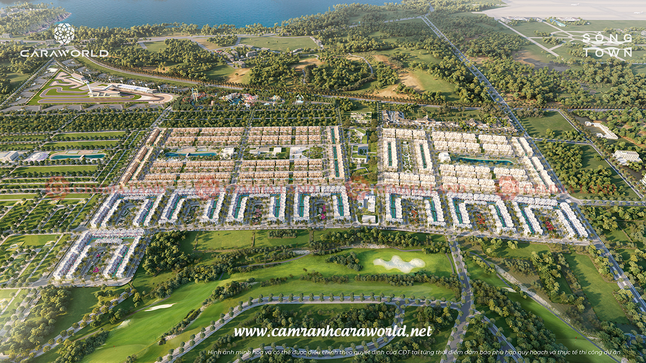Phối cảnh tổng thể khu Sông Town CaraWorld Cam Ranh