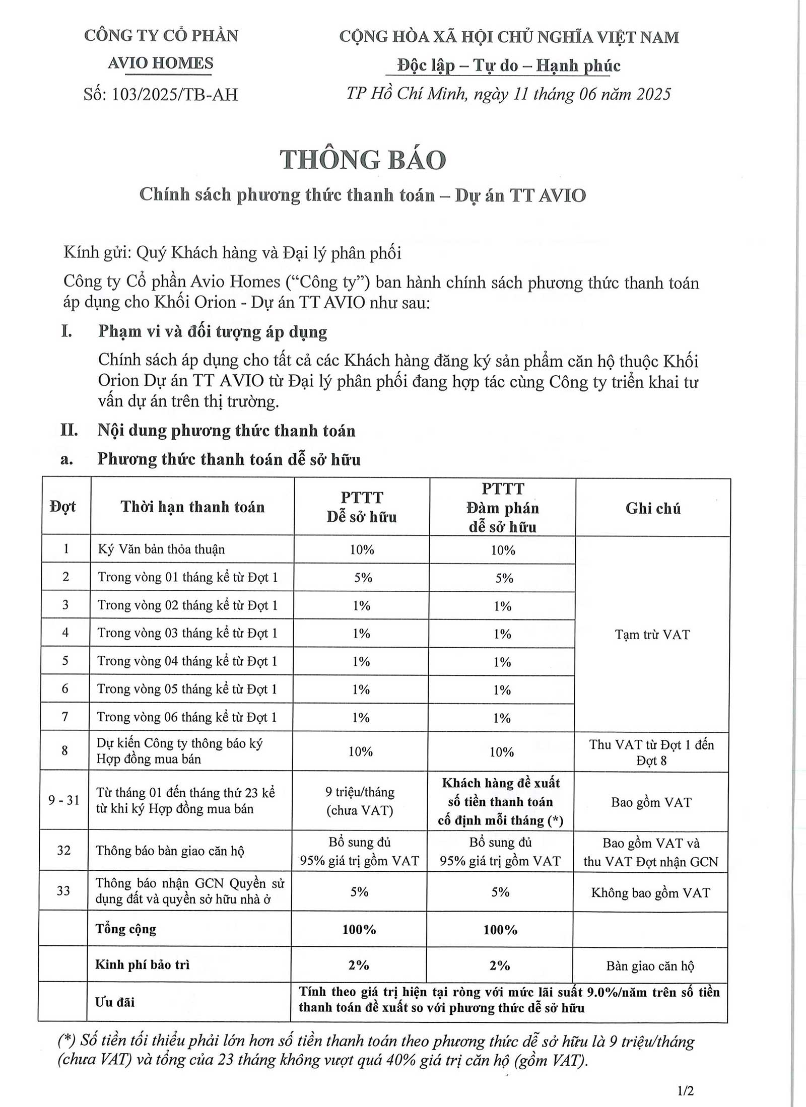 Căn hộ TT AVIO chuẩn Nhật
