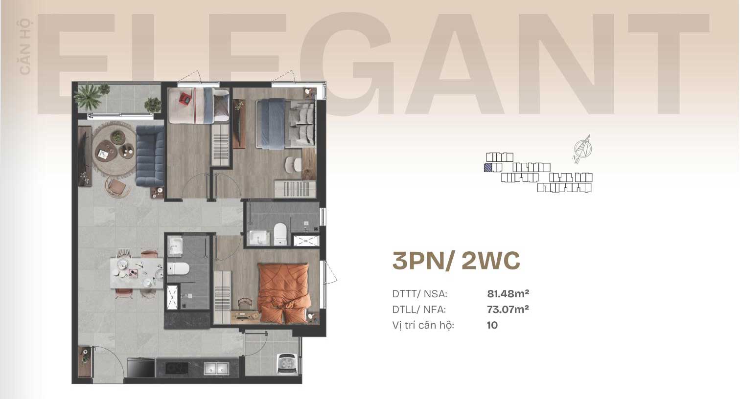 Căn hộ 1PN TT AVIO Dĩ An Bình Dương