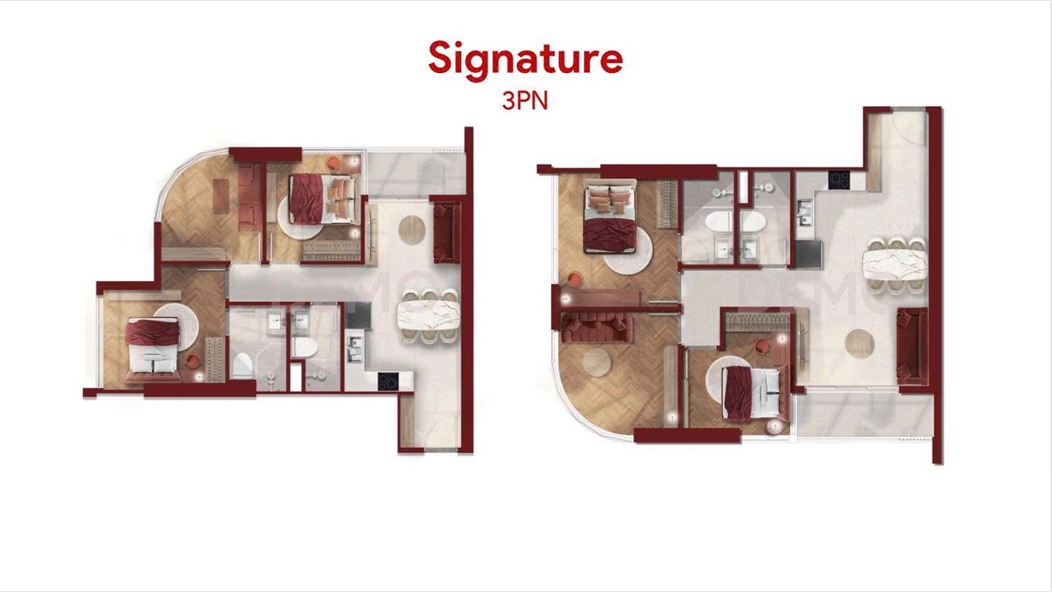 Căn hộ 3 phòng ngủ Lusso Saigon